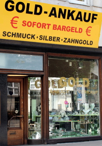 Gold & Juwelen (Goldankauf) - unser Schaufenster - Esplanade 20, 20354 Hamburg - Tel.: 040 340 690